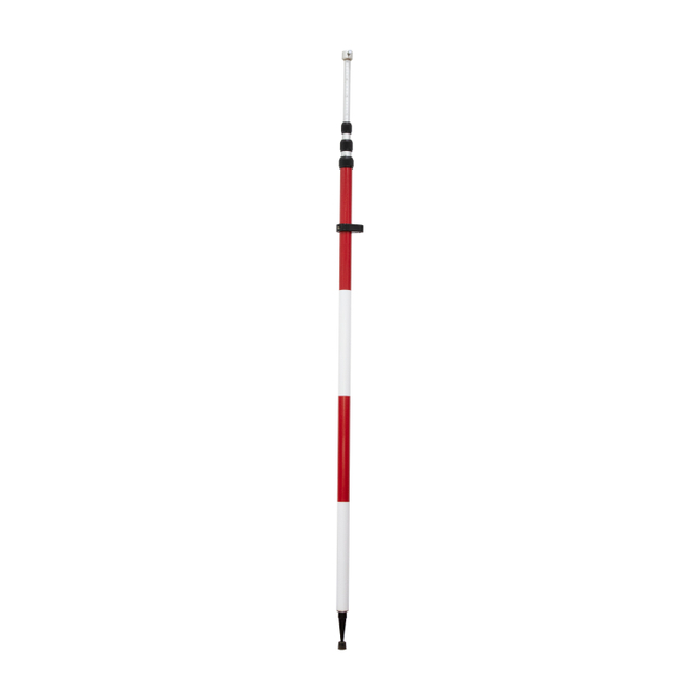 3.6m Telescopic Red/White Detail Pole