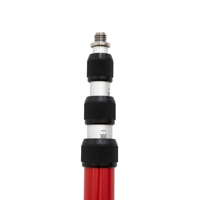 3.6m Telescopic Red/White Detail Pole